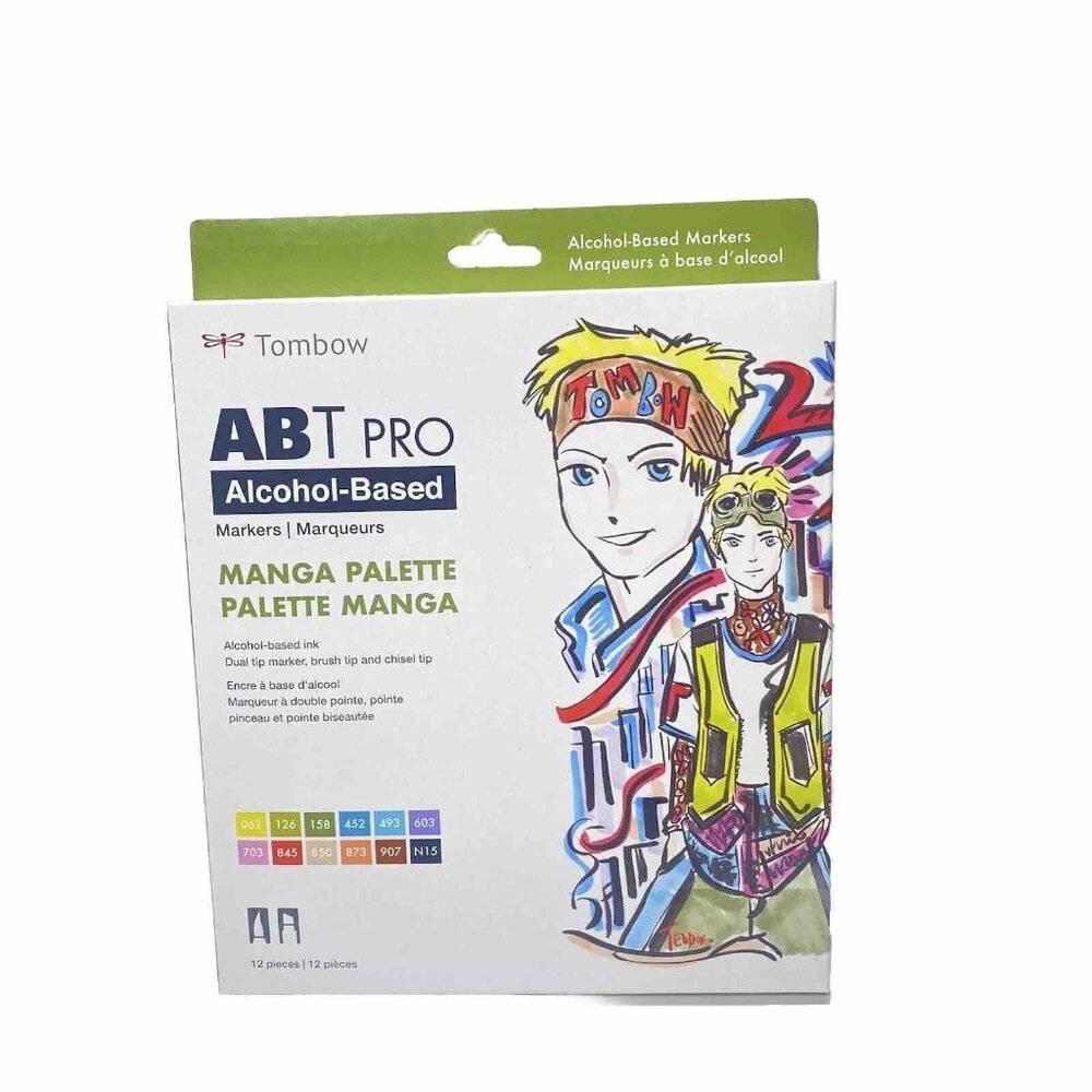 ABT Pro Manga Palette Tombow Markers Dual Tip Alcohol Based Markers